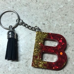 Resin Initial  B keychain
